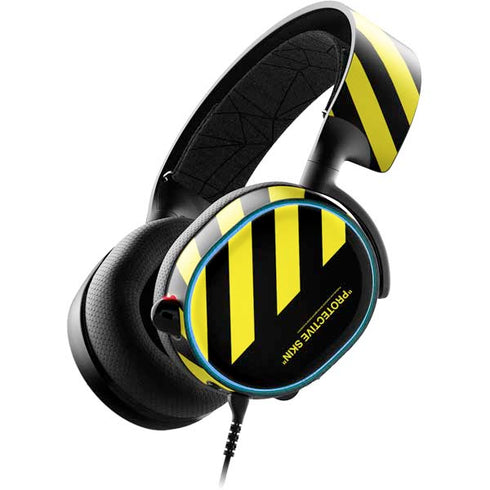 Black and Yellow Stripes SteelSeries Arctis 3 Skin